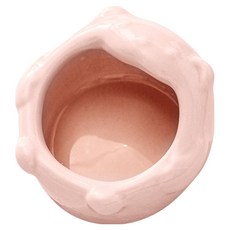 랜보어 소동물 와앙 베어 세라믹 식기, 핑크, 1개