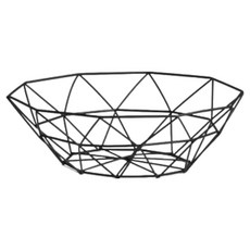Zerona 摩登水果籃 多用途廚房收納 小, 黑色, 1個