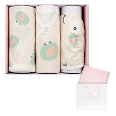 MeRebe 嬰幼兒松松鼠彌月禮盒 + 提袋