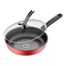 ANDY MAY2 電磁爐適用晶鑽超輕量不沾煎鍋 附玻璃蓋 AM-D906, 1個, 28cm