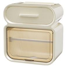 小麥購物 復古輕奢雙層壁掛衛生紙盒 L2366, 奶白色, 1個