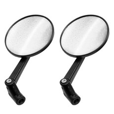 Wind Protective 風之守護 機車後照鏡 碳纖圓鏡, 白鏡, 2個