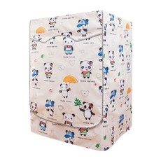 小麥購物 加大加厚滾筒式洗衣機防塵套 L2378, 熊貓樂園