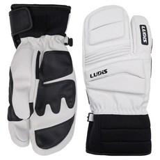 LUDIS Snow Pro滑雪板三指防寒手套 雙手穿戴組 LGM4793, 白色, 1個