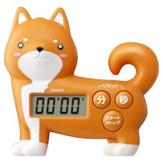 dretec 日本新柴犬3電子計時器 99分59秒 日文按鍵 T-567BR 咖啡色, 1個