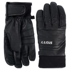 路迪斯 SnowPro 滑雪板五指防寒皮革手套雙手穿戴組 LUP01MG08, 1套, 黑色