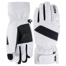 루디스 여성용 컴포트핏 방수 스키 보드 장갑 LUP01UG10, WHITE, 1세트