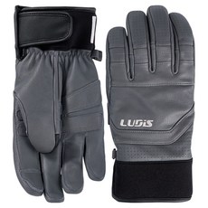 韓國 LUDiS 男性用 Snowpro 滑雪板 五指 防寒 皮革手套 雙手配戴組 LUP01MG08, 1套, GREY
