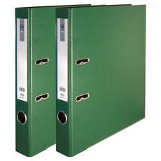 MiDAS HYUNPOONG LA 拱桿式素面文件夾 5cm, 綠色, 2個