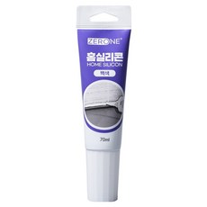 ZERONE 백색 짜서 쓰는 튜브형 홈실리콘 70ml Z1-132W, 1개
