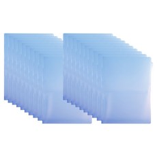 마이다스 투명 A4 투포켓화일, 청색, 20개