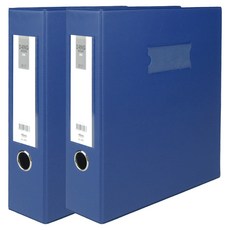 MiDAS HYUNPOONG PVC 高週波 D型環 A4 活頁夾 3孔 7cm, 2個, 藍色