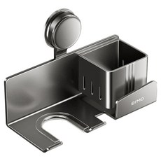 費歐家 吸盤式吹風機收納架 423g, 1個, 槍灰色