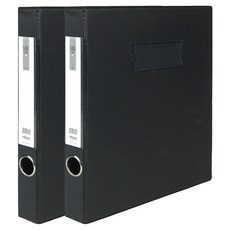 마이다스 PVC 고주파 D링 A4 바인더 3공 3cm, 흑색, 2개