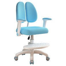 彬彬小鋪 多功能兒童成長椅 自由升降 + 靜音滑輪 + 重力鎖定, 1個, 藍色