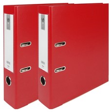 마이다스 레버아치 LA 바인더 2공 세로형 민 7cm, 적색, 2개