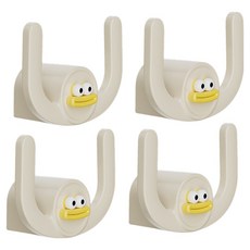 gleen 免鑽孔多用途多功能架鴨子拖鞋架, 象牙白, 4個
