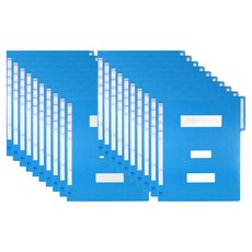 MiDAS HYUNPOONG PP 彩色蜈蚣夾 A4 資料夾, 藍色, 20個