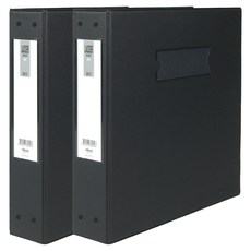마이다스 PVC 고주파 A4 사다리 바인더 3공 5cm, 흑색, 2개 흑색, 2개