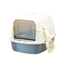 高精寵物 全罩式貓砂盆, 1個, 灰色