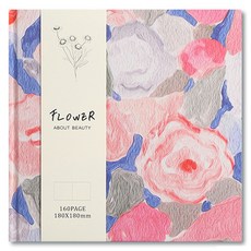 Mungudam 專業用速寫本 美術用品 水彩素描本 粉藍色 80p, 1個, 180mm x 180mm x 厚度 16mm