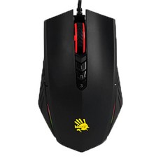 A4TECH 雙飛燕 bloodY 血手幽靈 Drag Click 光微動遊戲鼠, 黑色, A70