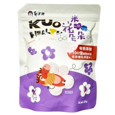 郭老師 米花朵朵寶寶米餅, 25g, 藍莓口味, 1包