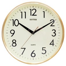 RHYTHM 日本麗聲時計 簡約金屬質感邊框掛鐘