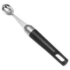 瑞典廚房 304不鏽鋼水果挖球器, 橢圓款 銀色 + 黑色, 1支