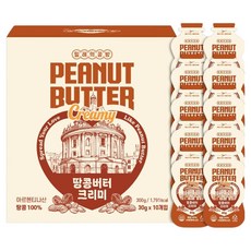 Milreuigongbang 擠著吃的無糖柔滑花生醬隨身包 10包入, 1盒, 300g