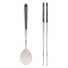 LiLFANT 荒野亂鬥 超輕真空不鏽鋼餐具組, 1套, 湯匙 + 筷子, 混合顏色