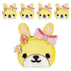 minhwashop 動物彩色泡棉筆筒DIY組 UDPCL0132, 兔子, 5個