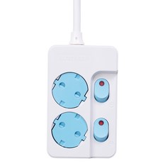 SaveS 自動滅火安全蓋獨立省電型延長線 2孔, 1.5m, 1個, 白色