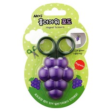 아모스 포도 자석홀더 가위, 혼합색상, 1개