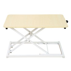 小麥購物 可折叠多功能站立式電腦升降桌 單層無極限氣壓桌 L1201, 木色