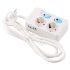SaveS 自動滅火獨立省電型2孔延長線, 1個, 3m, 白色