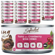 허그플러스 도그 참치와 크랜베리 습식사료, 24개, 90g, 참치