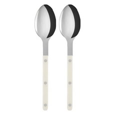 SABRE PARIS Bistrot小酒館經典純色系列 湯匙 亮面款 21.5cm, 象牙白, 2支
