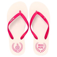 Bebehome 居家生活 簡約設計 超美版型夾腳拖鞋 L 39~40 US8.5, 白色 + 粉色, 258mm