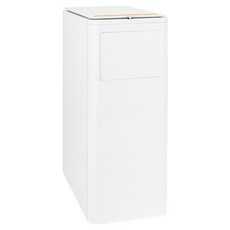 aguard 隔絕臭味側開型尿布垃圾桶, 白色, 30L