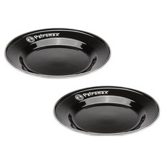 페트로막스 에나멜 캠핑용 접시 26cm, 블랙, 2개
