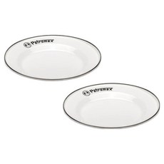 페트로막스 에나멜 캠핑용 접시 26cm, 화이트, 2개