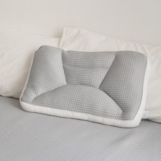 冰絲華夫格涼感頸椎枕, 1個, 灰色