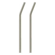 커브형 내열 유리 빨대 그레이, 2개, 1개입