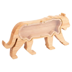 KODACHIEF 時尚室內裝飾木製存錢筒 20.5 x 3 x 18 cm, 1個, 獵豹