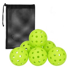 彈出式球拍混合運動匹克球 40孔, 6個, 綠色