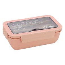 小麥購物 微波便當盒 L823 1.1L, 1個, 粉色