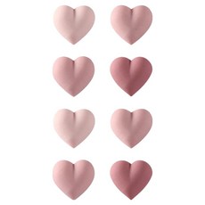 FaSoLa 簡約莫蘭迪多用途磁吸冰箱貼8件組, 粉色心型款