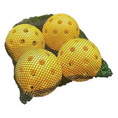 彈出式球拍混合運動匹克球 40孔, 4個, 黃色