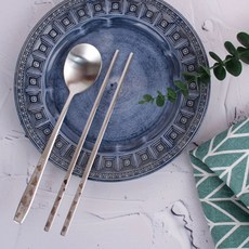 TIARA 高級水晶雙人餐具組, 銀色, 湯匙 2p + 筷子 2p, 2套